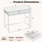 Space Saving Home Office Desk with 2 Fabric Drawers and 4 Hanging Hooks